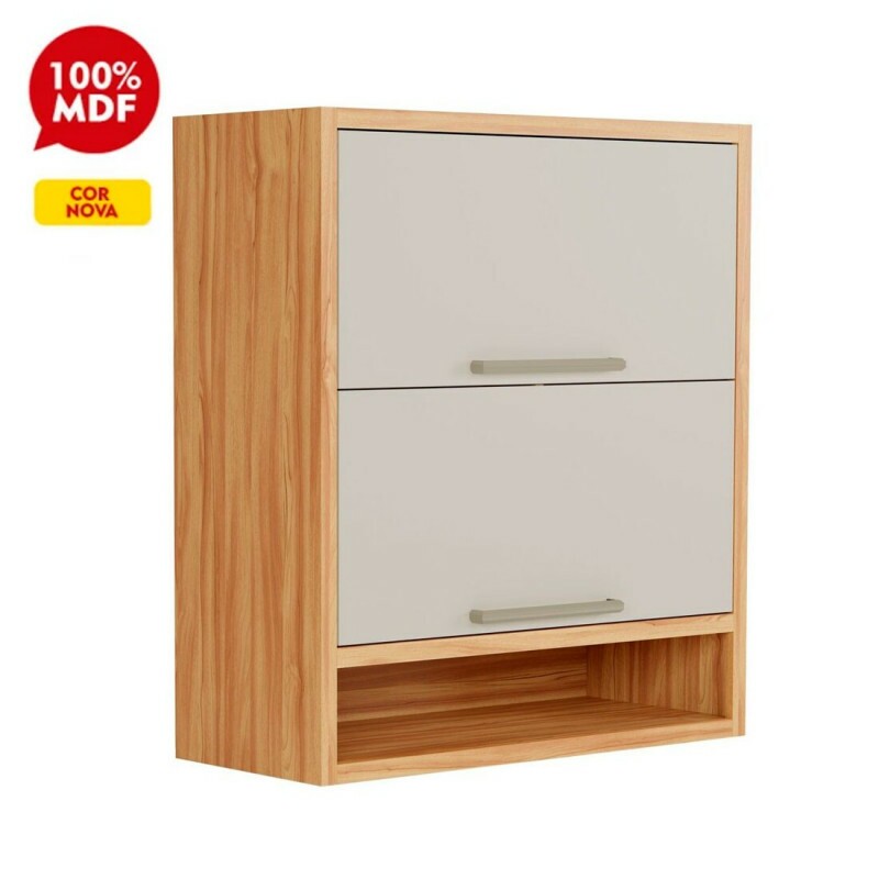 ARMARIO RONIPA 2P. ABRIR BASCULANTE  SYRAH 80CM AMENDOA/OFF WHITE