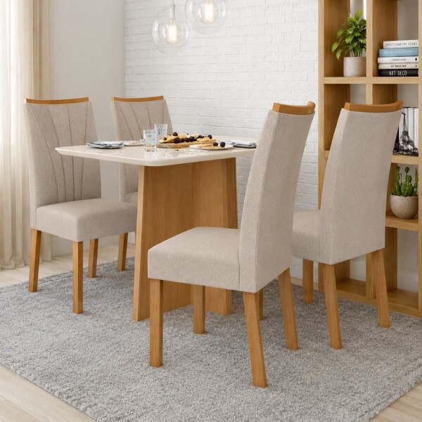 CJ MESA 4C LOPAS CELEBRARE CANT.COPO CAD APOGEU 120X80 NATURALE CREME AMENDOA CLEAN / OFF WHITE CJ MESA 4C LOPAS CELEBRARE CANT.COPO CAD APOGEU 120X80 NATURALE CREME AMENDOA CLEAN / OFF WHITE