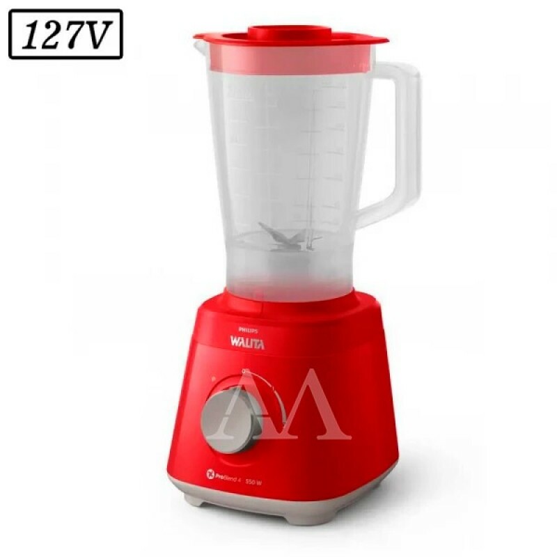 LIQUIDIFICADOR PHILIPS WALITA DAILY 550W 2 VEL 127V VERMELHO