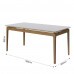 MESA IMCAL WIND 1.8 C/ VIDRO RETANGULAR OFF WHITE / CINAMOMO MESA IMCAL WIND 1.8 C/ VIDRO RETANGULAR OFF WHITE / CINAMOMO