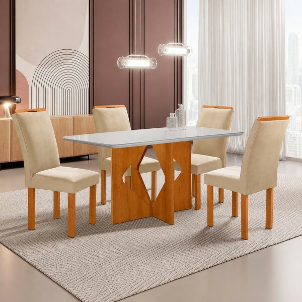 CJ MESA 4C CEL MOVEIS MILAO RETANGULAR 120X80 TAMPO LONDRES PLUS C/VDO CAD.LONDRES TEC 169 CINAMOMO CJ MESA 4C CEL MOVEIS MILAO RETANGULAR 120X80 TAMPO LONDRES PLUS C/VDO CAD.LONDRES TEC 169 CINAMOMO