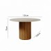 MESA IMCAL LIVING 1.35 C/VIDRO REDONDA OFF WHITE/CINAMOMO MESA IMCAL LIVING 1.35 C/VIDRO REDONDA OFF WHITE/CINAMOMO