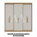 ROUPEIRO 6P. ABRIR 2G HERVAL PH1804 C/PES CARVALHO VERMONTT/OFF WHITE