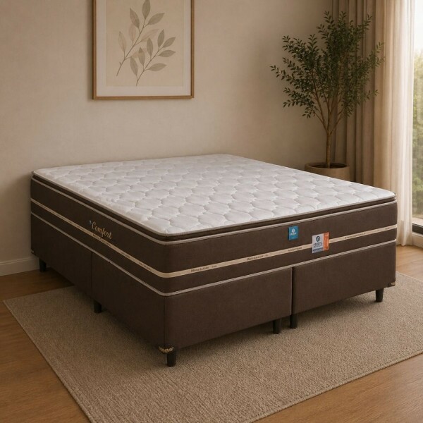 CJ BASE BOX/COLCHAO MOLAS ENSACADAS 193X203X62 SONOS CONFORT IN BROWN CJ BASE BOX/COLCHAO MOLAS ENSACADAS 193X203X62 SONOS CONFORT IN BROWN