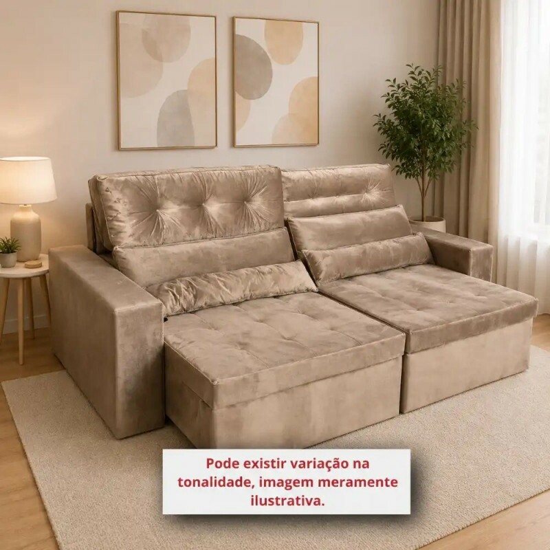 ESTOFADO RG ROBUST RETRATIL 2.50 MARROM INCA 17