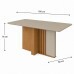 MESA LOPAS ASTRID 160X80 CANT.COPO C/VIDRO AMENDOA CLEAN/OFF WHITE MESA LOPAS ASTRID 160X80 CANT.COPO C/VIDRO AMENDOA CLEAN/OFF WHITE