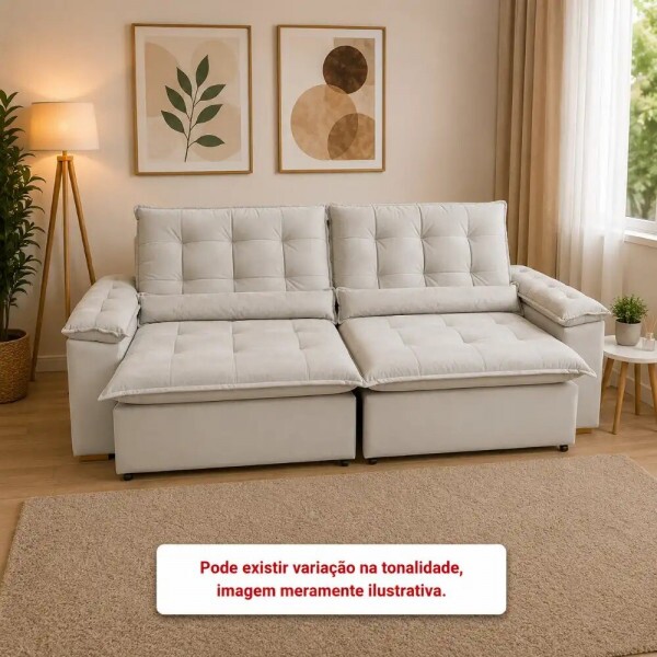 ESTOFADO BOMFLEX GRECIA RETRATIL CINZA CLARO VELUDO ESTOFADO BOMFLEX GRECIA RETRATIL CINZA CLARO VELUDO