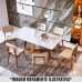 MESA IMCAL WOOD 1.8 C/ VIDRO RETANGULAR OFF WHITE/NATURE