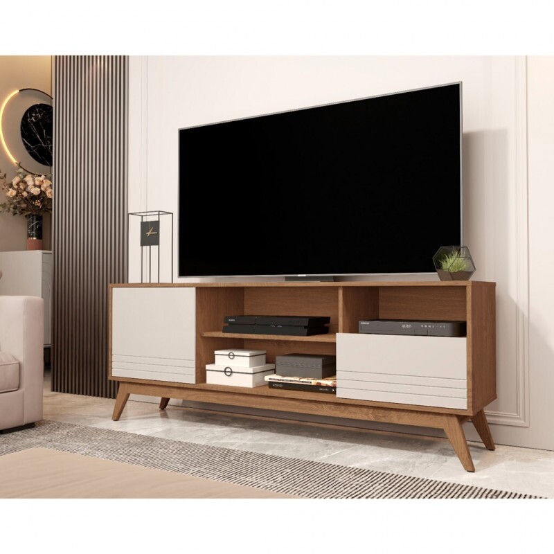 RACK GIGA KAIRO WOOD FREIJO/OFF WHITE