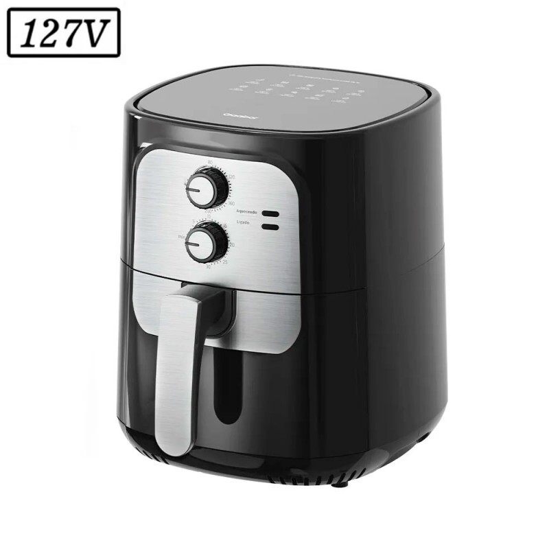 FRITADEIRA 5,5L GAABOR AIR FRYER VINTAGE AF-65M01AS 1400W 127V PRETO/PRATA