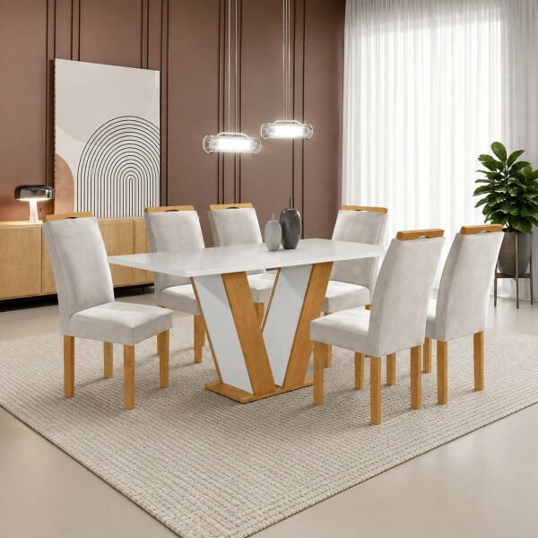 CJ MESA 6C CEL MOVEIS QATAR RETANGULAR 160X80 TAMPO LONDRES PLUS C/VIDRO CAD.LONDRES TEC 169 CINAMO/OFF CJ MESA 6C CEL MOVEIS QATAR RETANGULAR 160X80 TAMPO LONDRES PLUS C/VIDRO CAD.LONDRES TEC 169 CINAMO/OFF