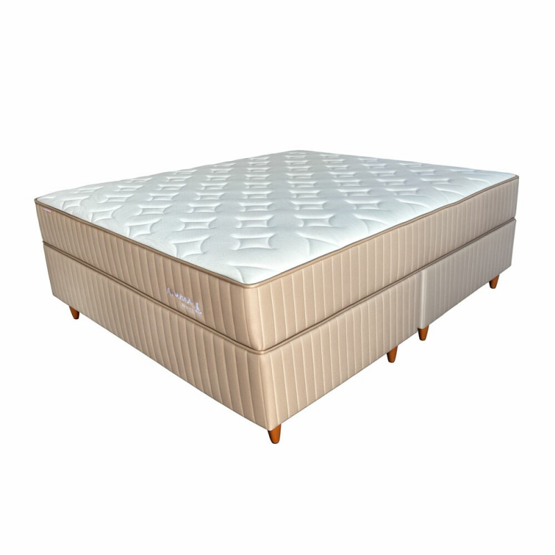 CJ BASE BOX/COLCHAO 158X198X67 PLUMATEX LUNNA PRIME MOLAS ENSACADAS