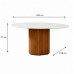 MESA IMCAL LIVING 1.6 C/VIDRO OVAL OFF WHITE/CINAMOMO MESA IMCAL LIVING 1.6 C/VIDRO OVAL OFF WHITE/CINAMOMO
