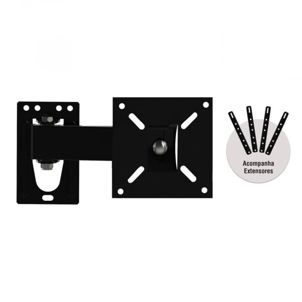 SUPORTE BRASFORMA ARTICULADO P/ TV DE 10'' ATE 60" PRETO SUPORTE BRASFORMA ARTICULADO P/ TV DE 10'' ATE 60" PRETO