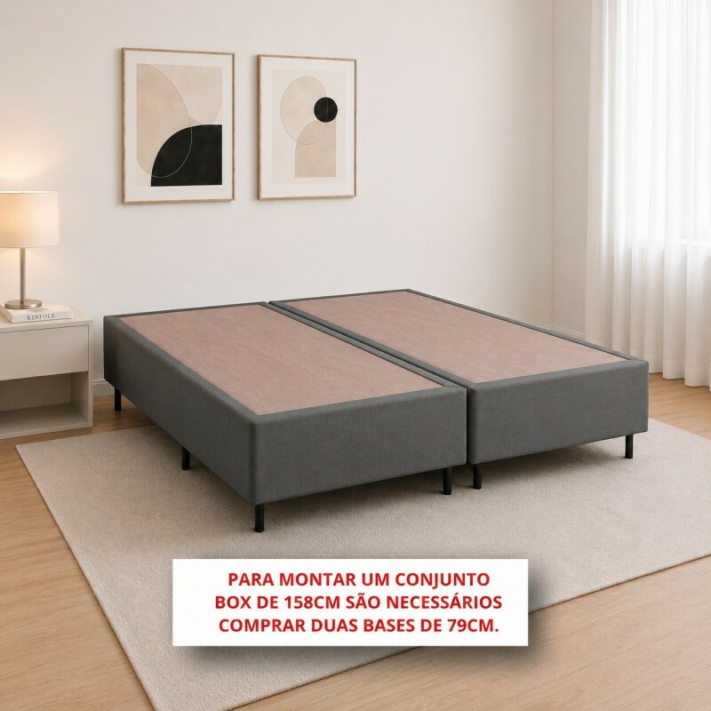 BASE BOX 79X198X30 PROBEL LISO CINZA